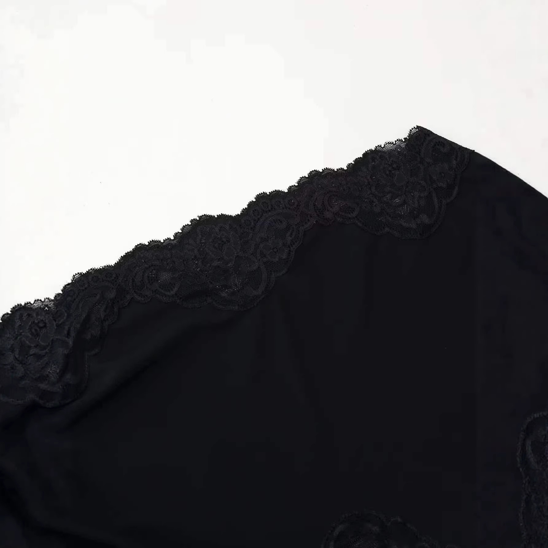 Women's Lace Cutout Bodycon Midi Dress Short Sleeve Black