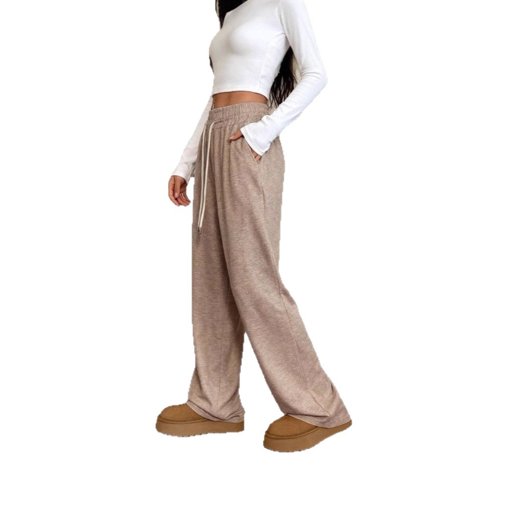 High-Waist Wide-Leg Pants with Pockets and Tie Belt