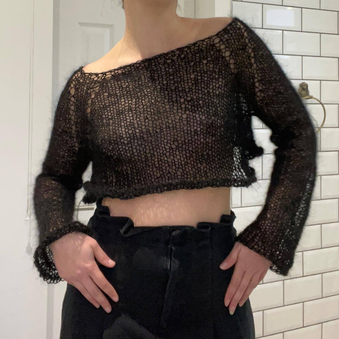 Women's Off-Shoulder Cutout Slimming Knit Sweater