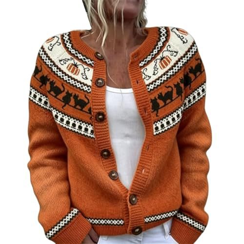 Women's Boho Paisley Print Faux Sweater Cardigan Long Sleeve