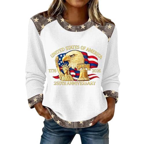 Women's USA Flag Star Print Sweatshirt