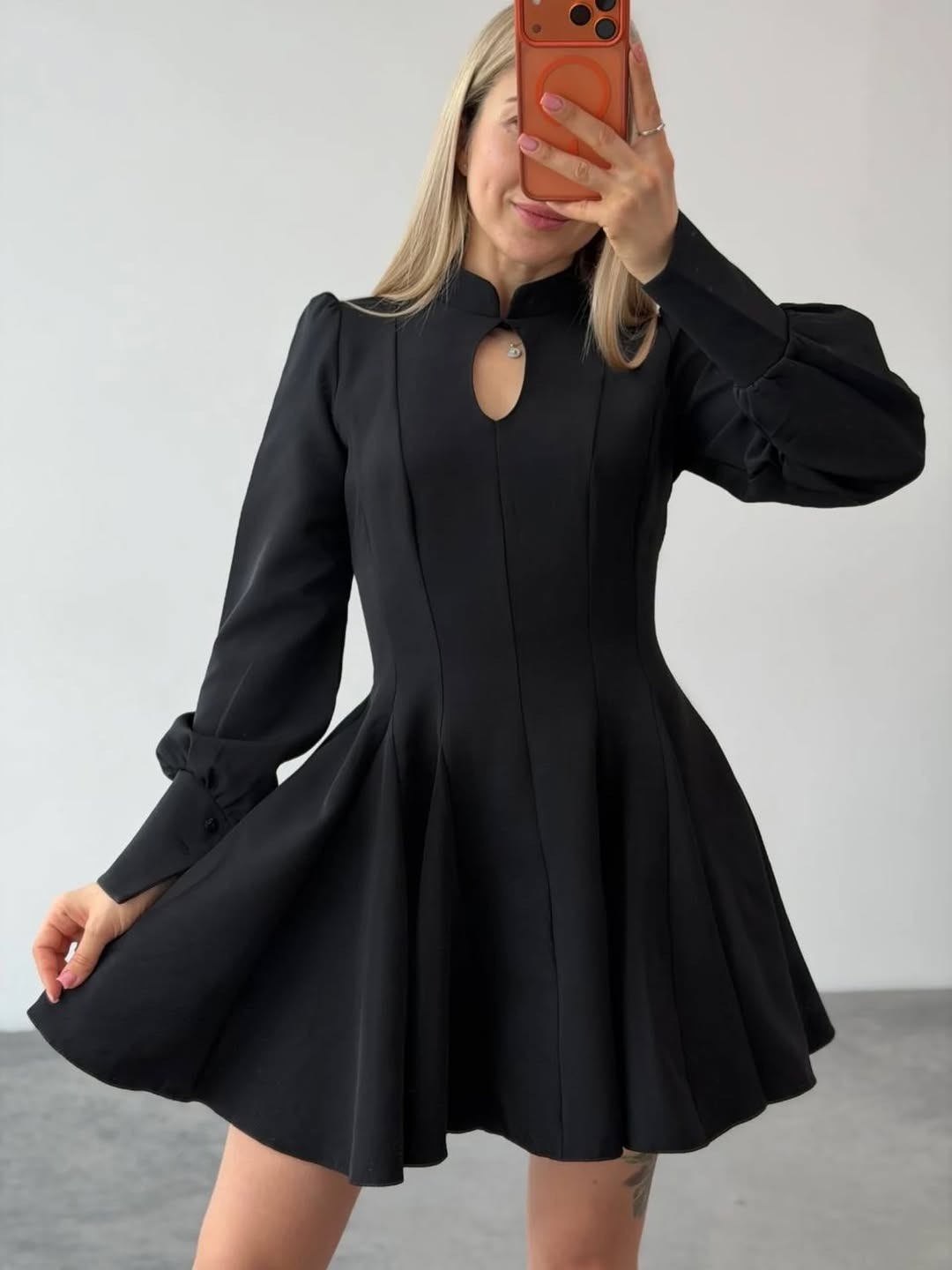Women's Elegant A-Line Short Dress with Waist-Cinching Slimming Fit