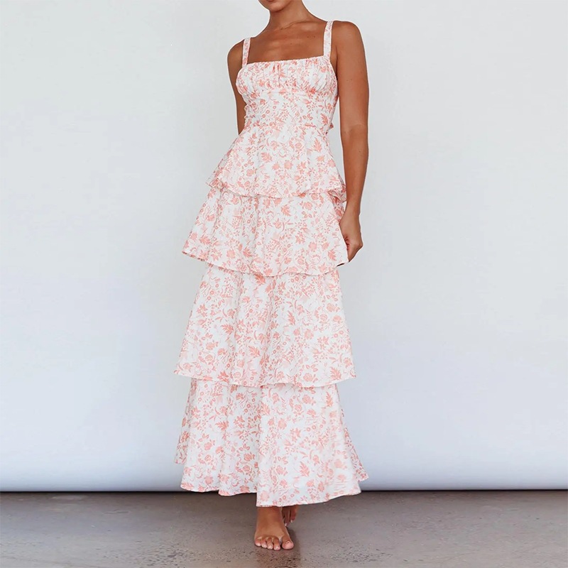 Floral Cami Tiered Maxi Dress