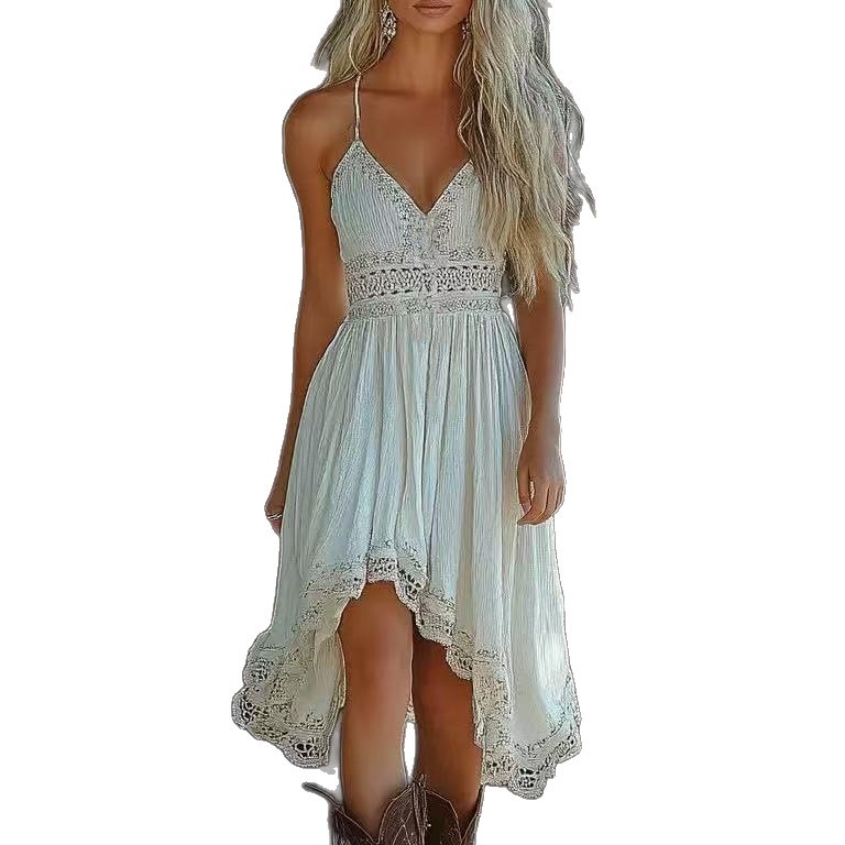 Boho Western Lace Cami Dress