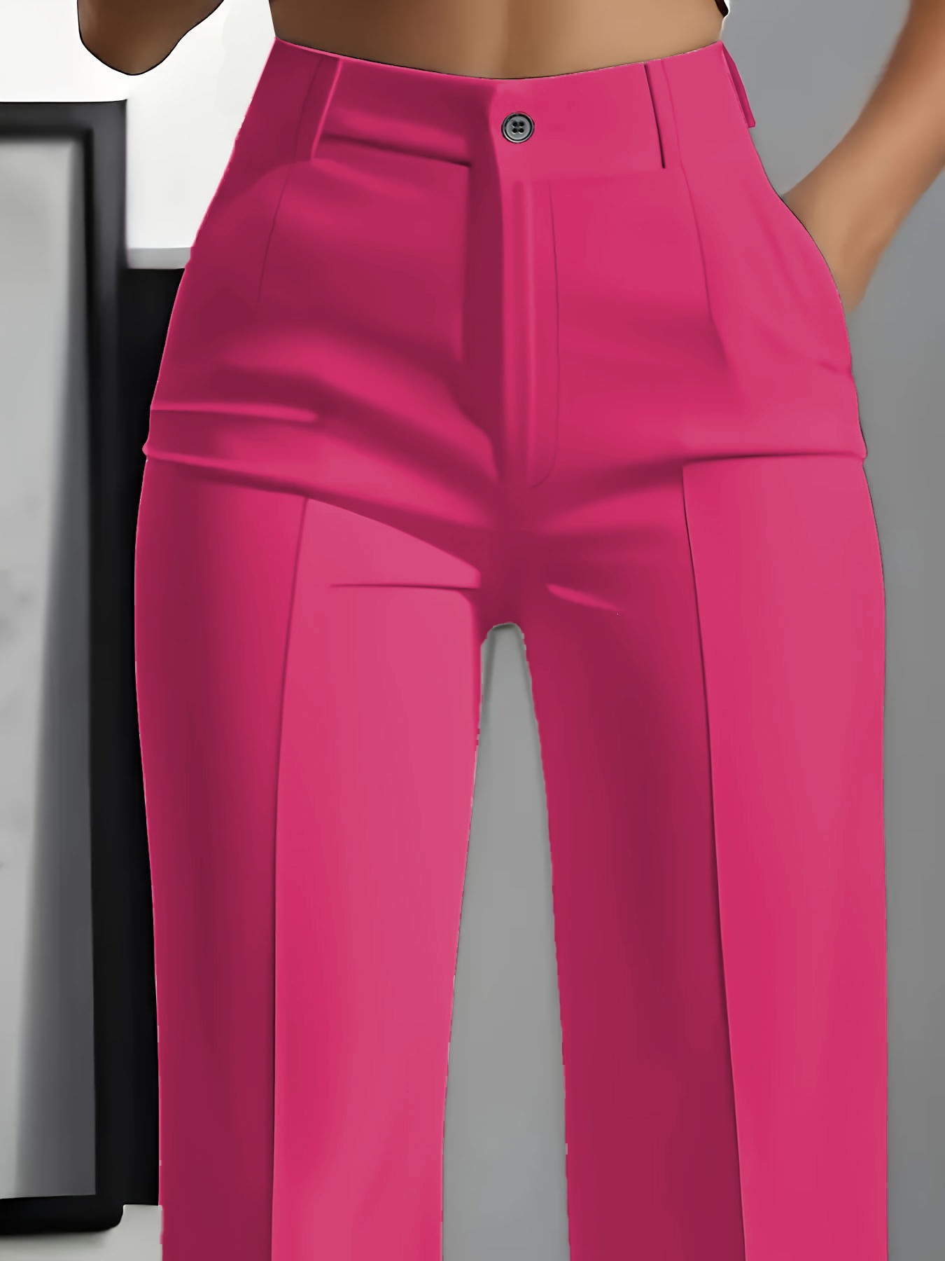 High-Waist Straight-Leg Wide-Leg Suit Pants for Women