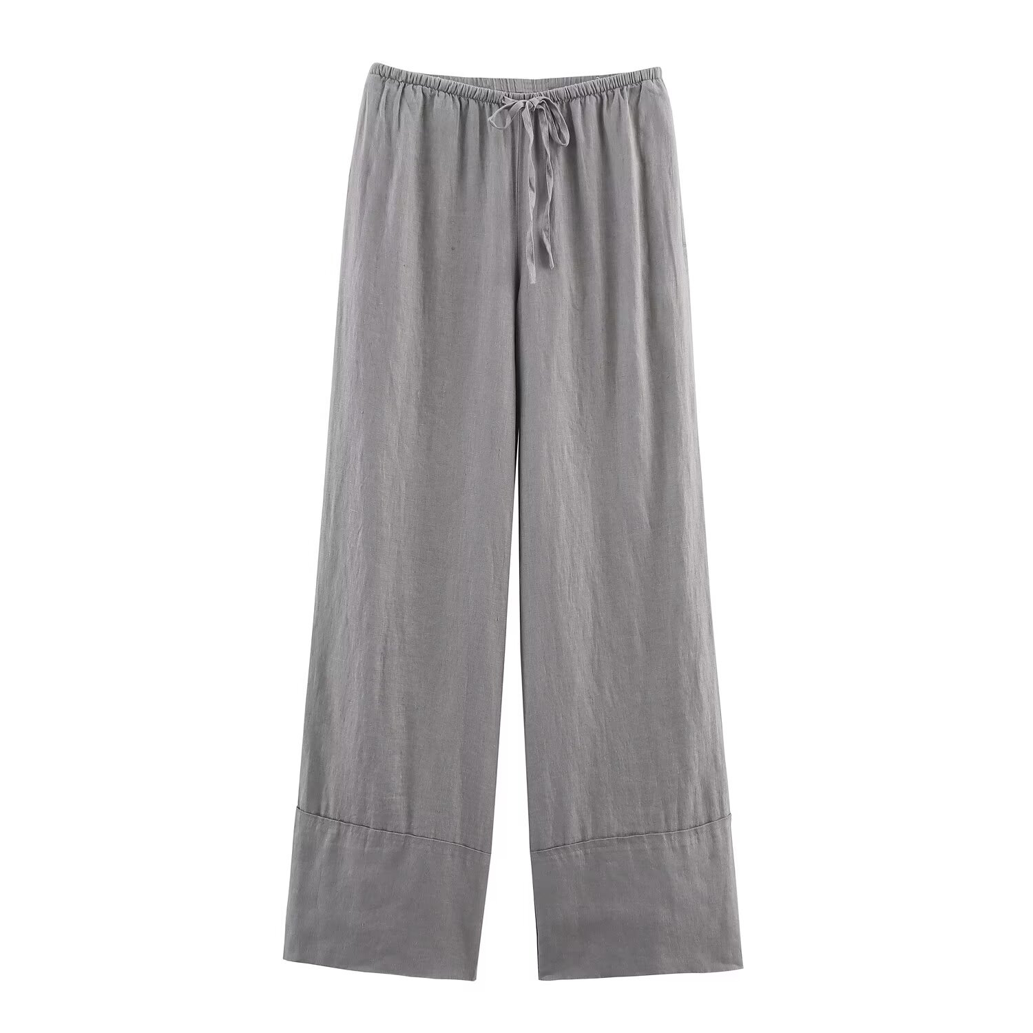 Women's Long Sleeve Shirt & Wide-Leg Straight Pants Set
