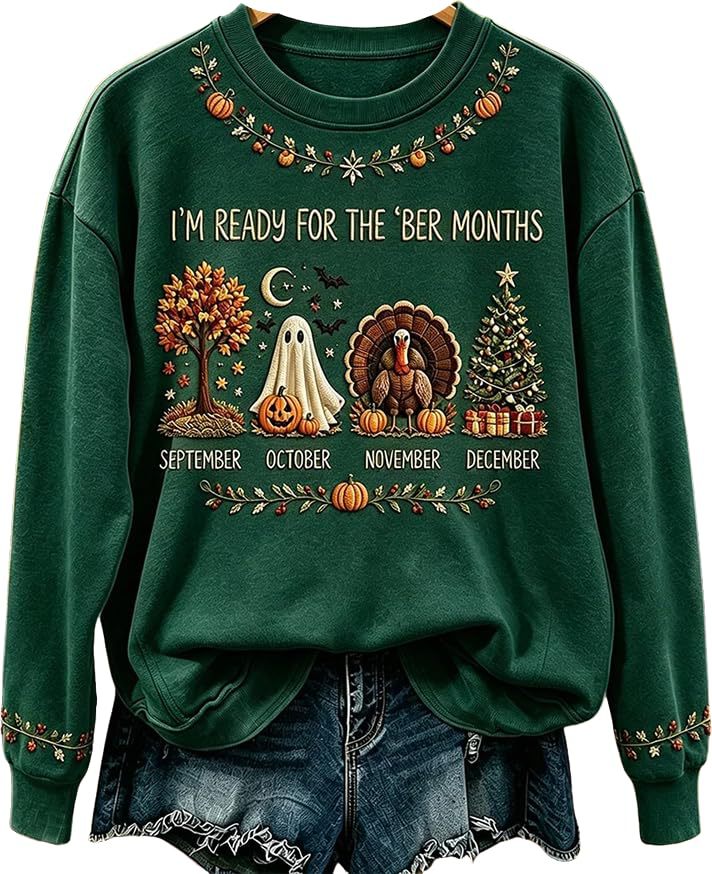 Evil Pumpkin Smiley Face Print Crewneck Long Sleeve Pullover Sweatshirt
