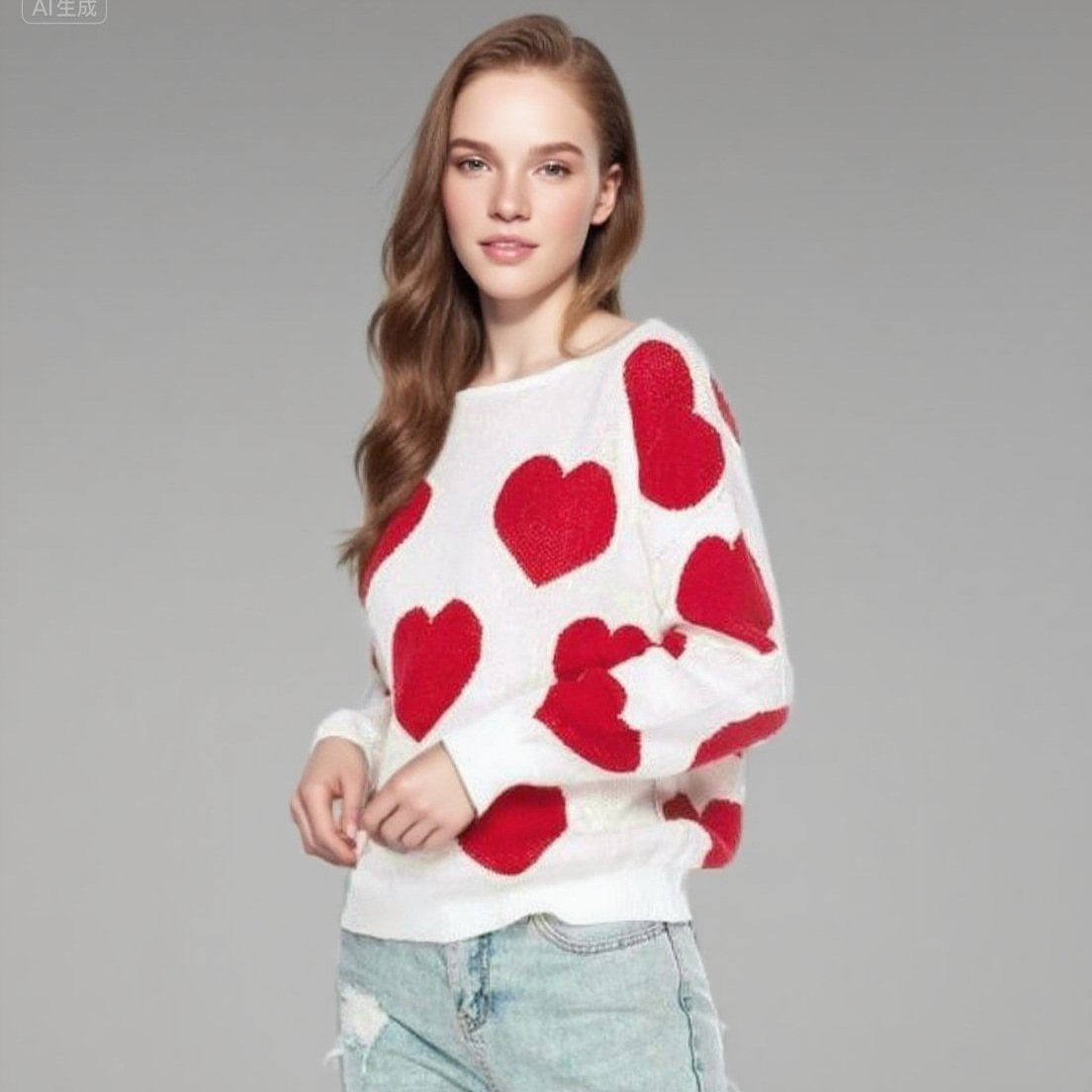 Women's Off-Shoulder Knit Sweater Loose Lazy Style Short Long Sleeve Pullover
