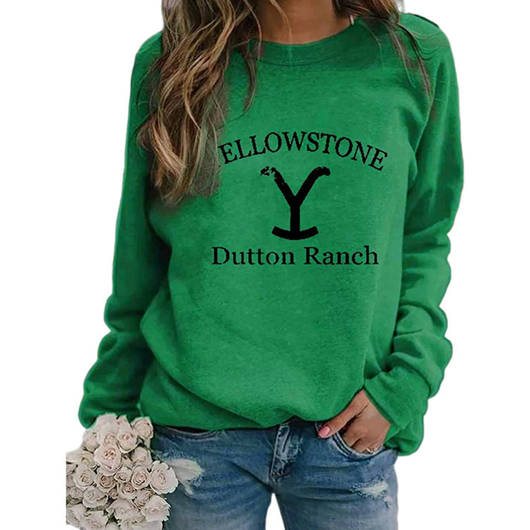 Printed Loose Pullover Long-Sleeve Women's Sweatshirt