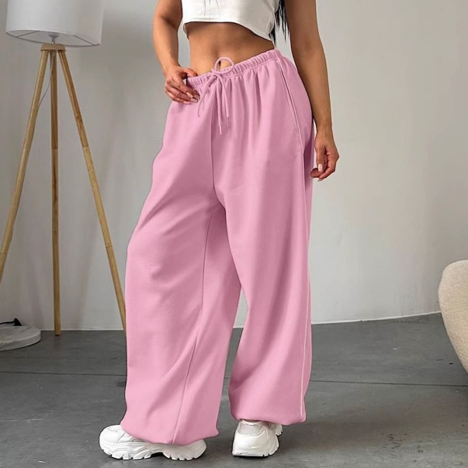 Women's Y2K Drawstring Wide-Leg Pants Streetwear