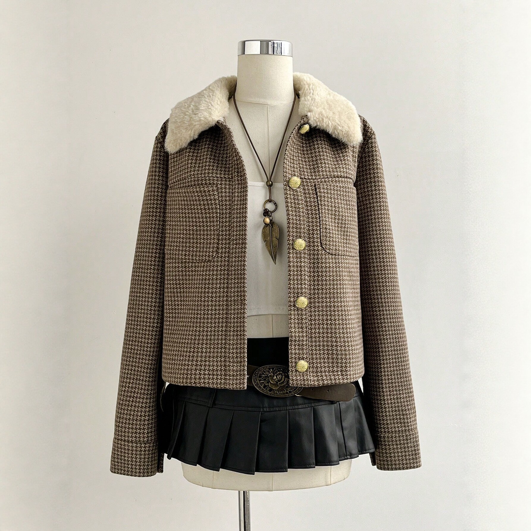 Women's Loose Vintage Lapel Collar Short Jacket
