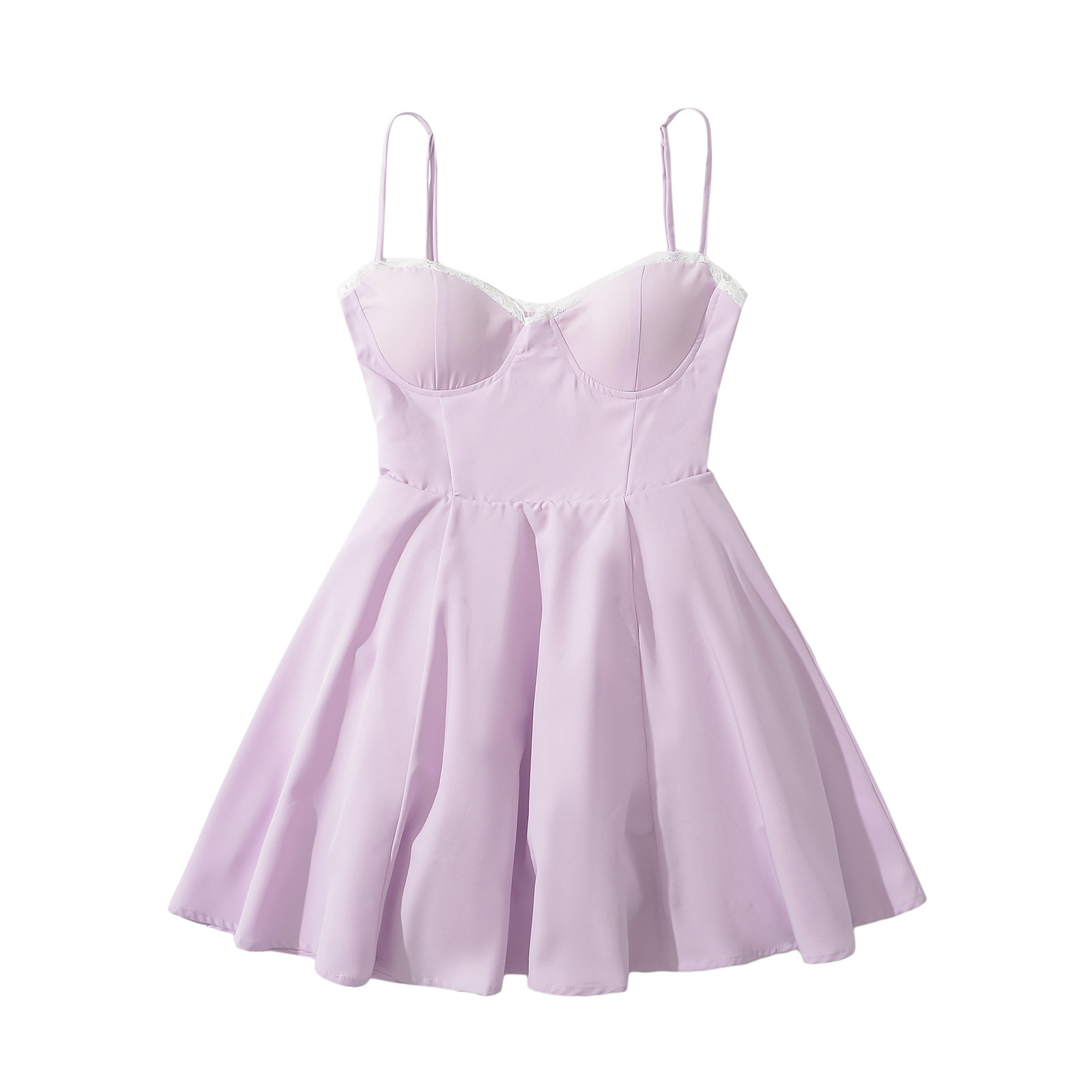Lace Mesh Cami Dress with Padded Cups