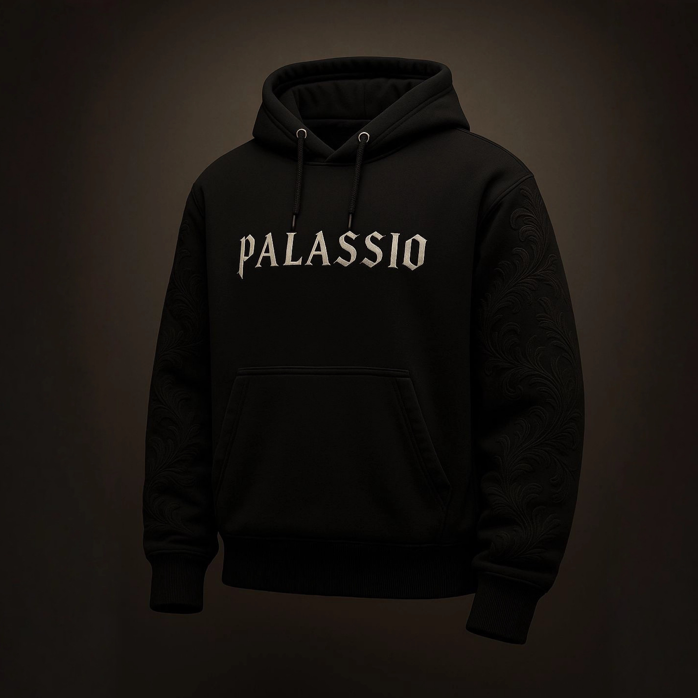 Embroidered Letter Long-Sleeve Hooded Sweatshirt Unisex