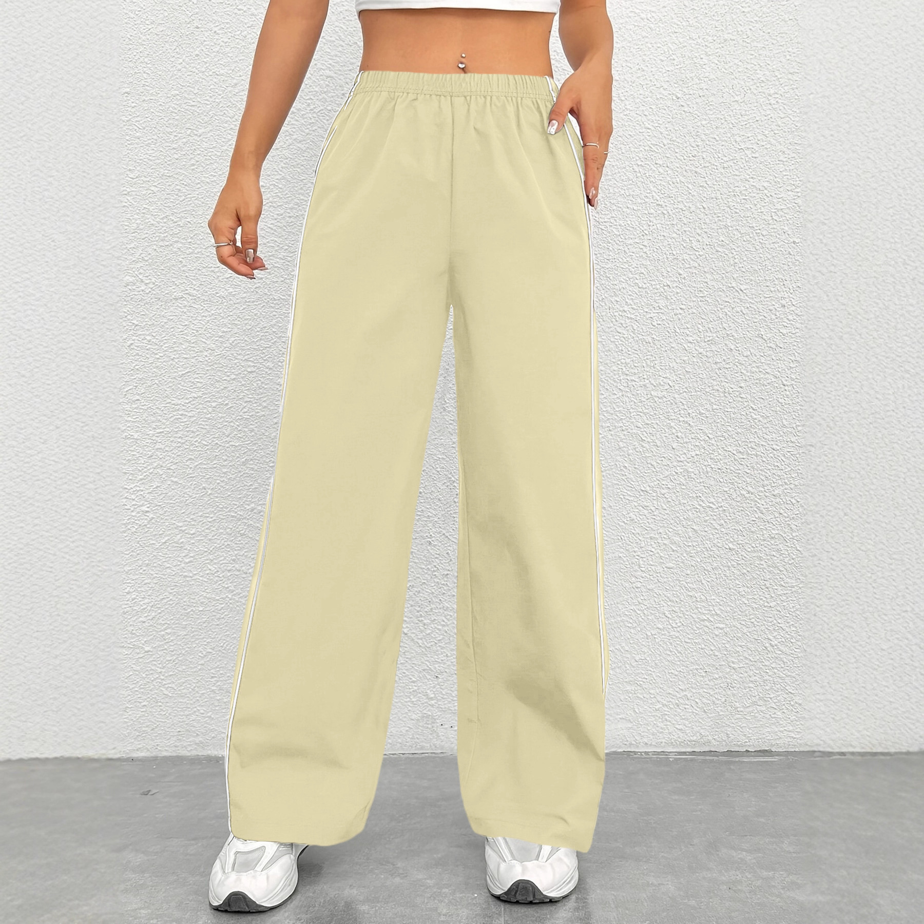 Women's Black Elegant Casual Long Pants