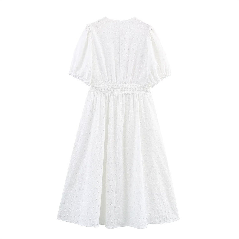 Women's Midi Lace Embroidered French Dress