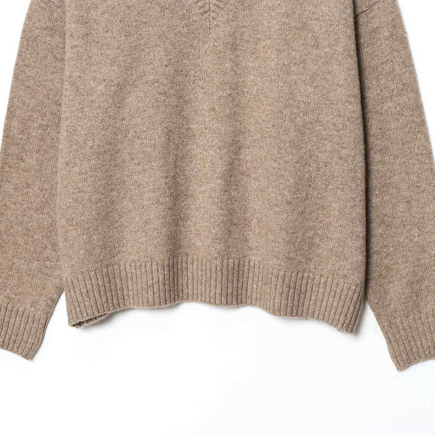 Women's Soft Solid V-Neck Knit Sweater