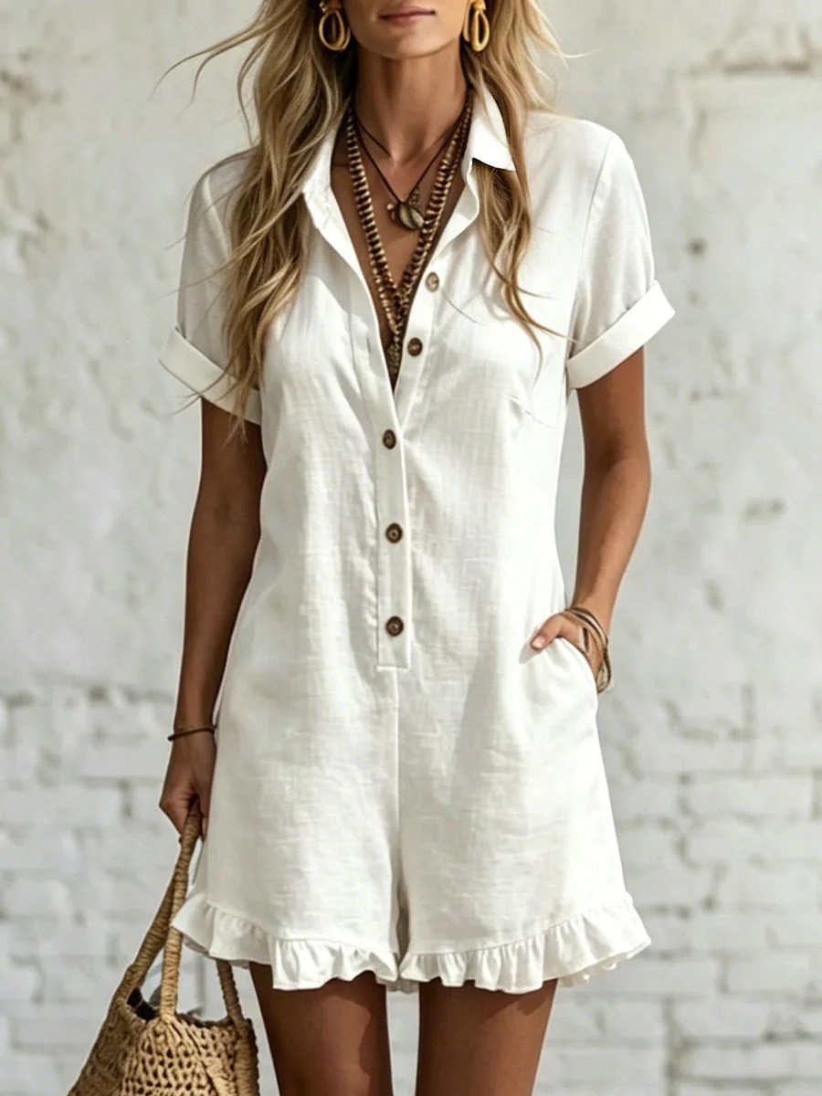 Women's Stand Collar Sleeveless Loose Solid Color Jumpsuit