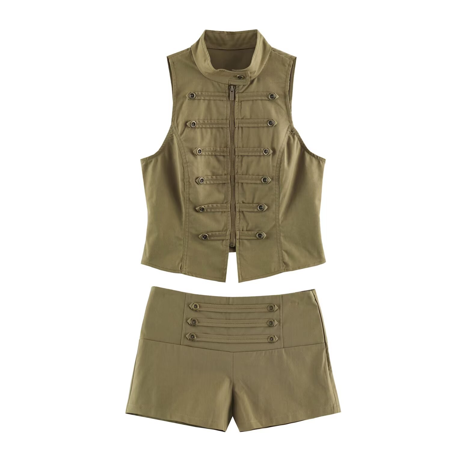 Women's Casual Loose Two-Piece Set Sleeveless Vest and Shorts