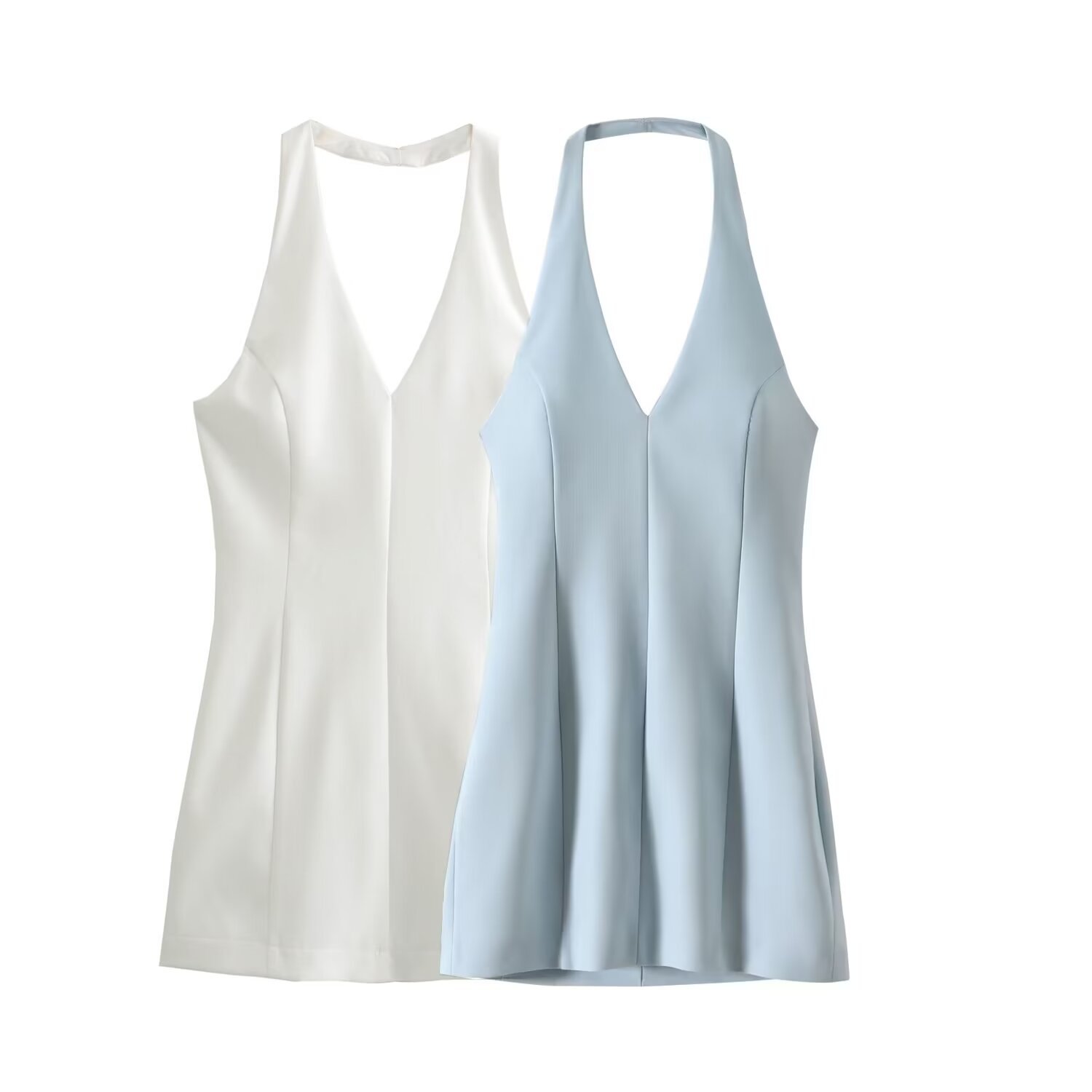 Women's Sleeveless Halter Bodycon Dress with Open Back