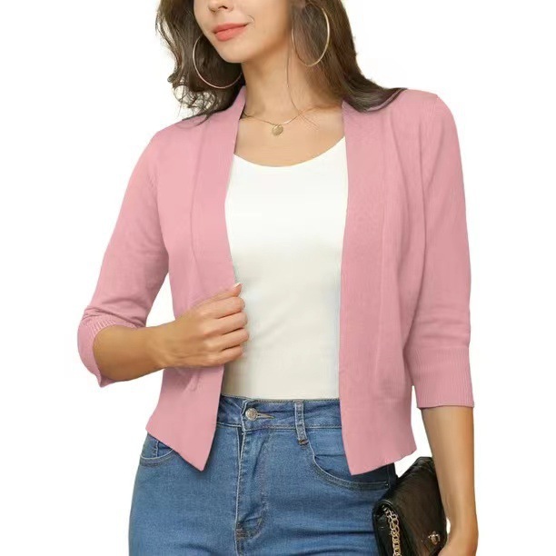 Women's Elegant Short Knit Cardigan Sweater