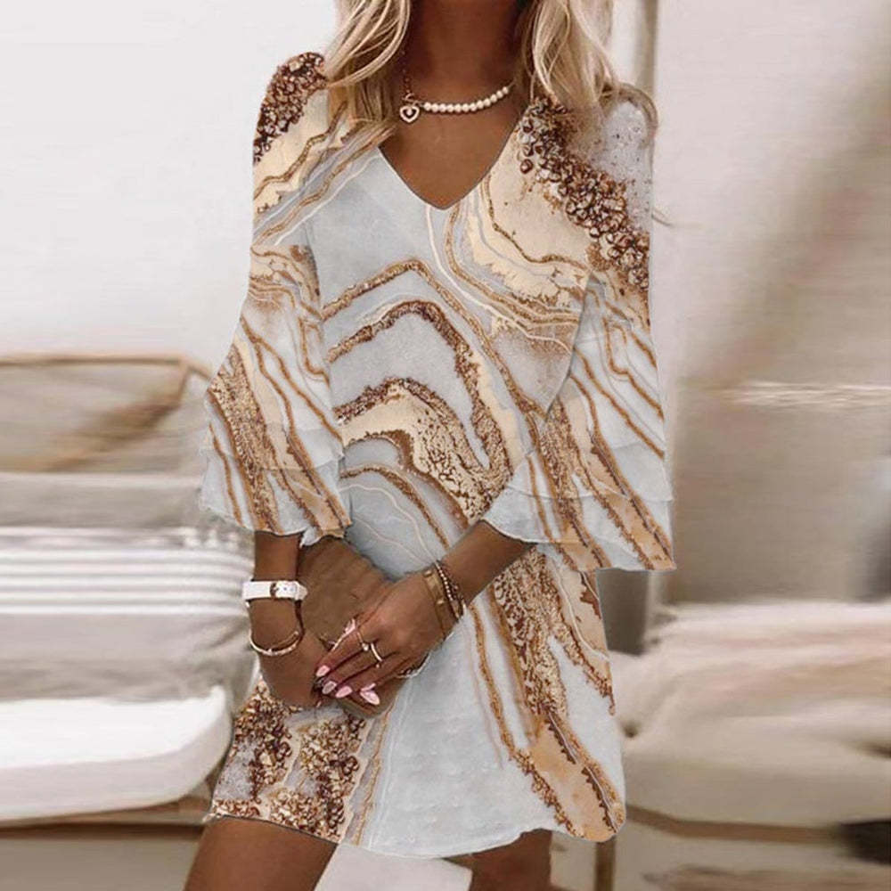 Women's Floral Print Ruched Midi Dress Sleeveless Deep V-Neck Slim Fit