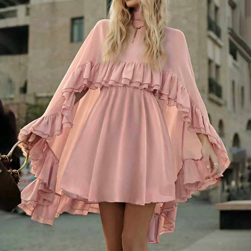 Elegant Solid Color Cami Dress Two-Piece Set