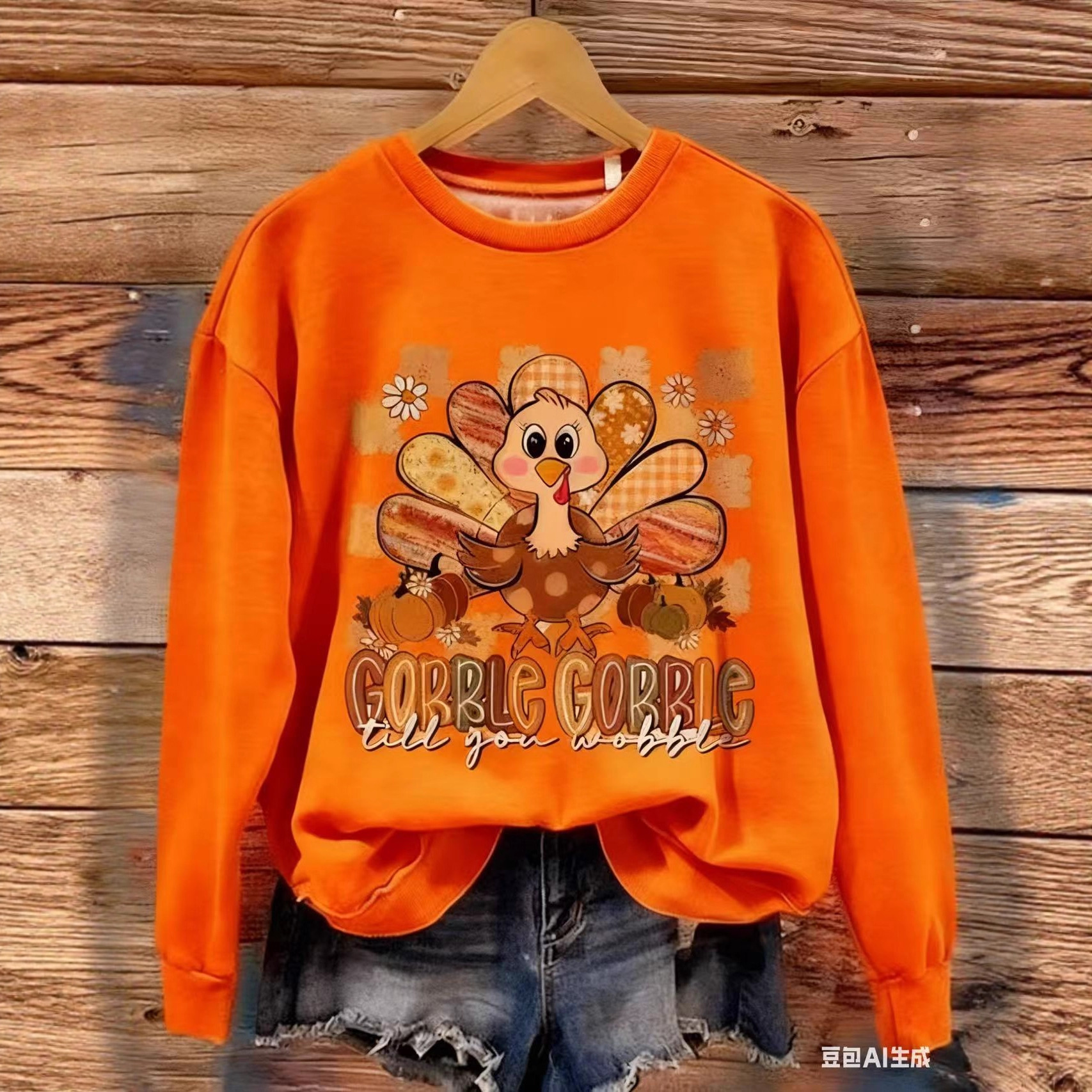 Women's Animal Print Crewneck Sweatshirt