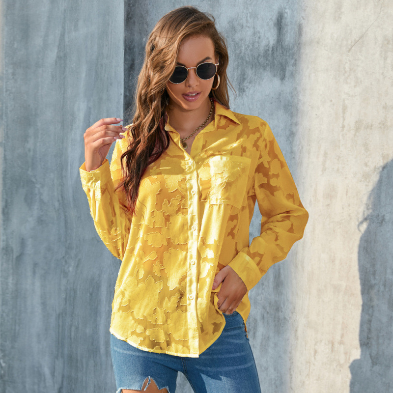 Plus Size Women's Loose Casual Chiffon Blouse