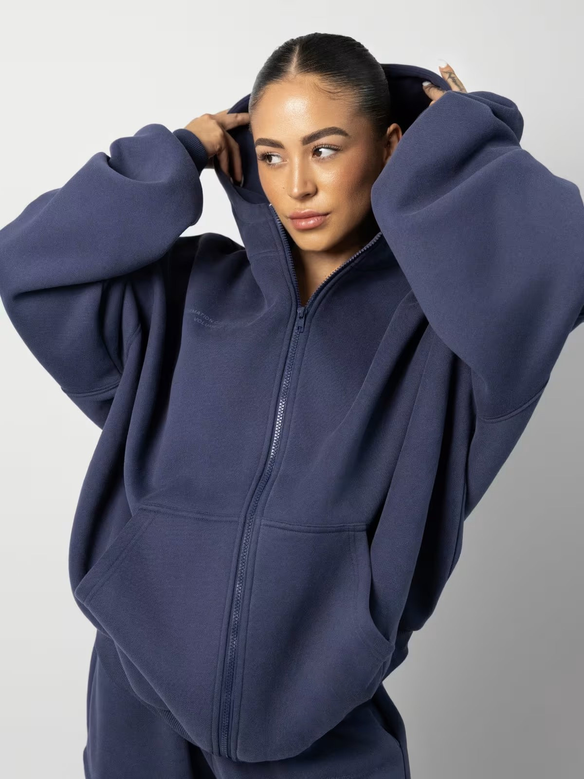 Women's Hooded Zip Cardigan and Pants Set Casual Two-Piece Tracksuit