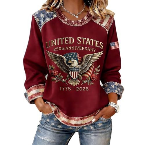 Women's American Eagle Print Crewneck Sweatshirt
