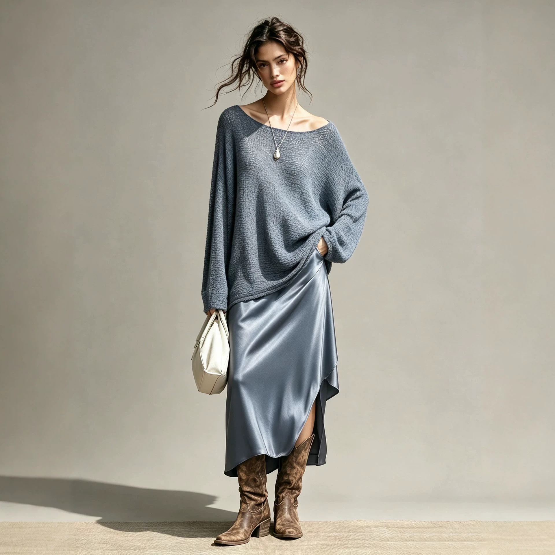 Women's Bohemian Off-Shoulder Top with Batwing Sleeves