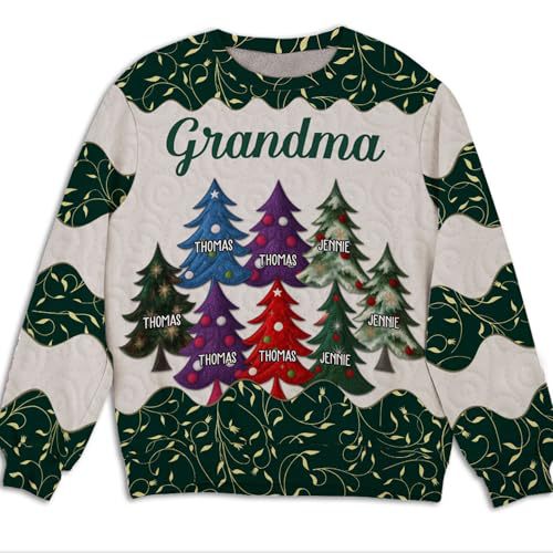 Women's Christmas Forest Snowman Print Crewneck Sweatshirt