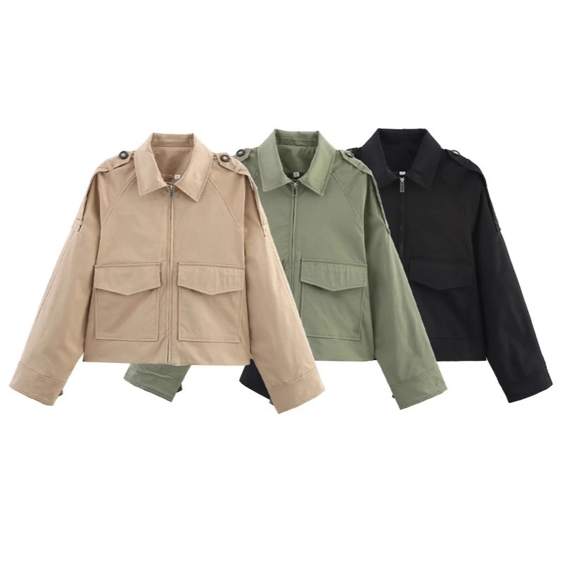 Women's Minimalist Three-Color Trench Coat