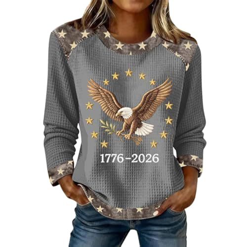 Women's USA Flag Star Print Sweatshirt