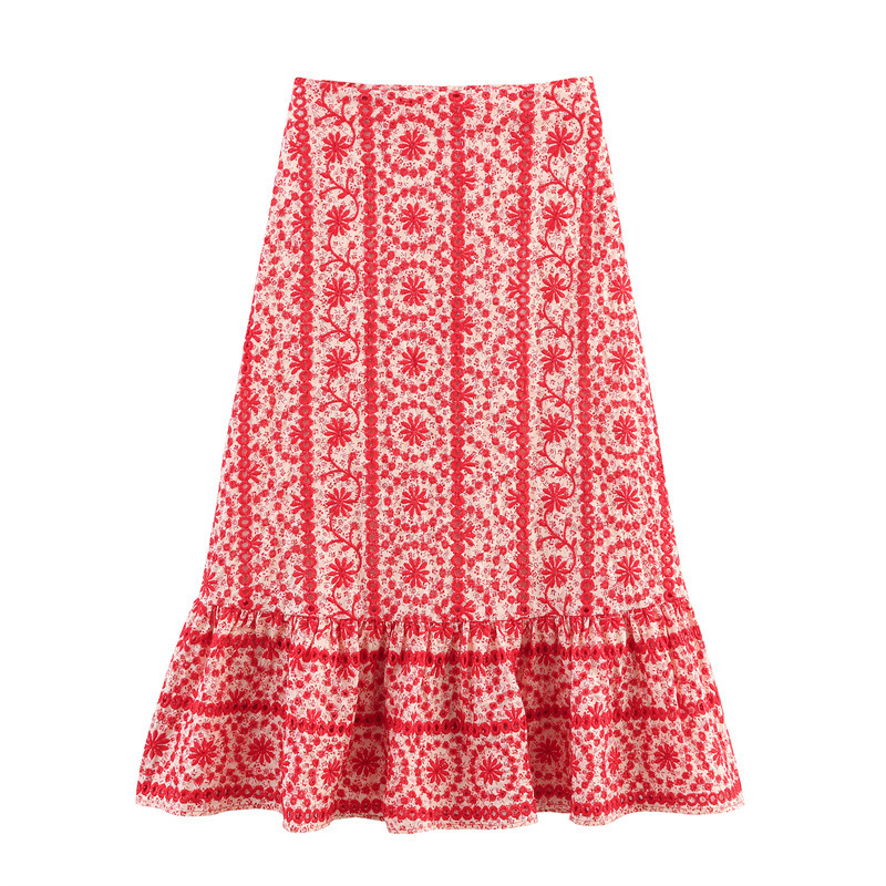 Plaid Halter Cami Top and Midi Skirt Set