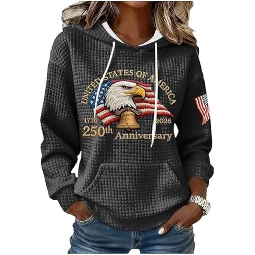 Women's Eagle Print Casual Hoodie
