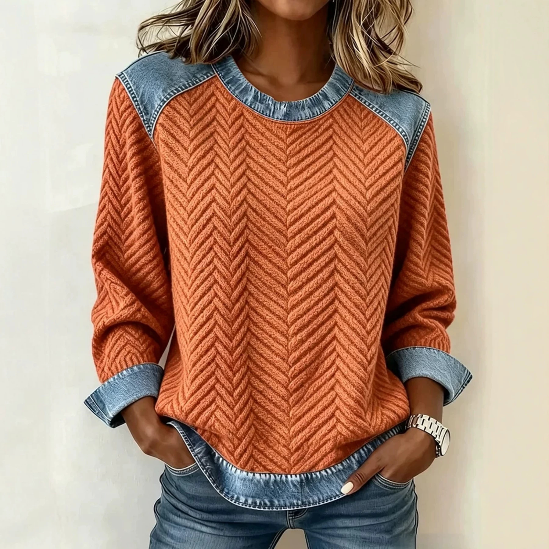 Women's Solid Print Casual Sweatshirt