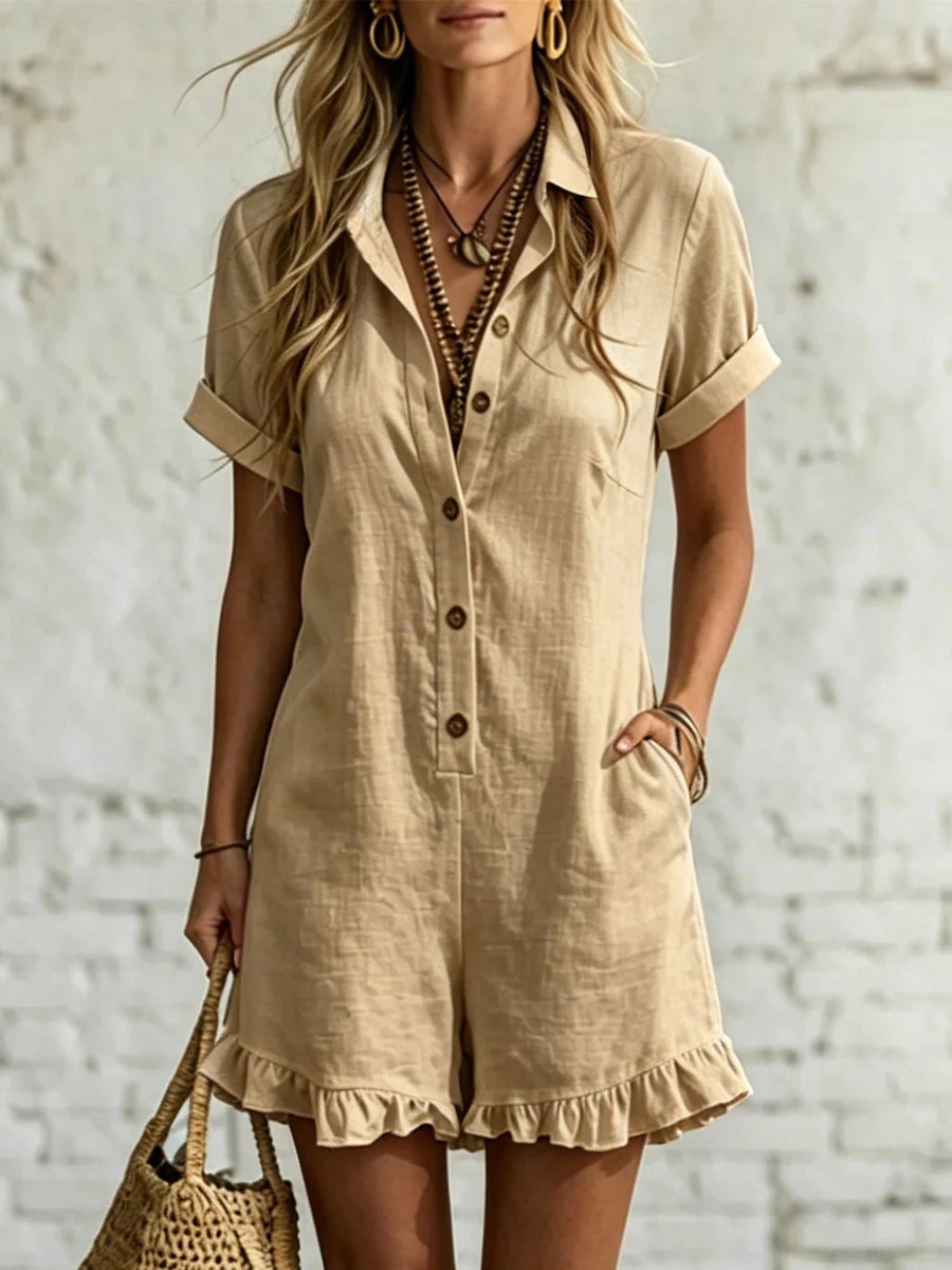 Women's Stand Collar Sleeveless Loose Solid Color Jumpsuit