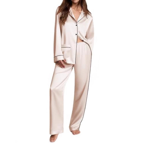 Women's Cuban Collar Long Sleeve Shirt Set