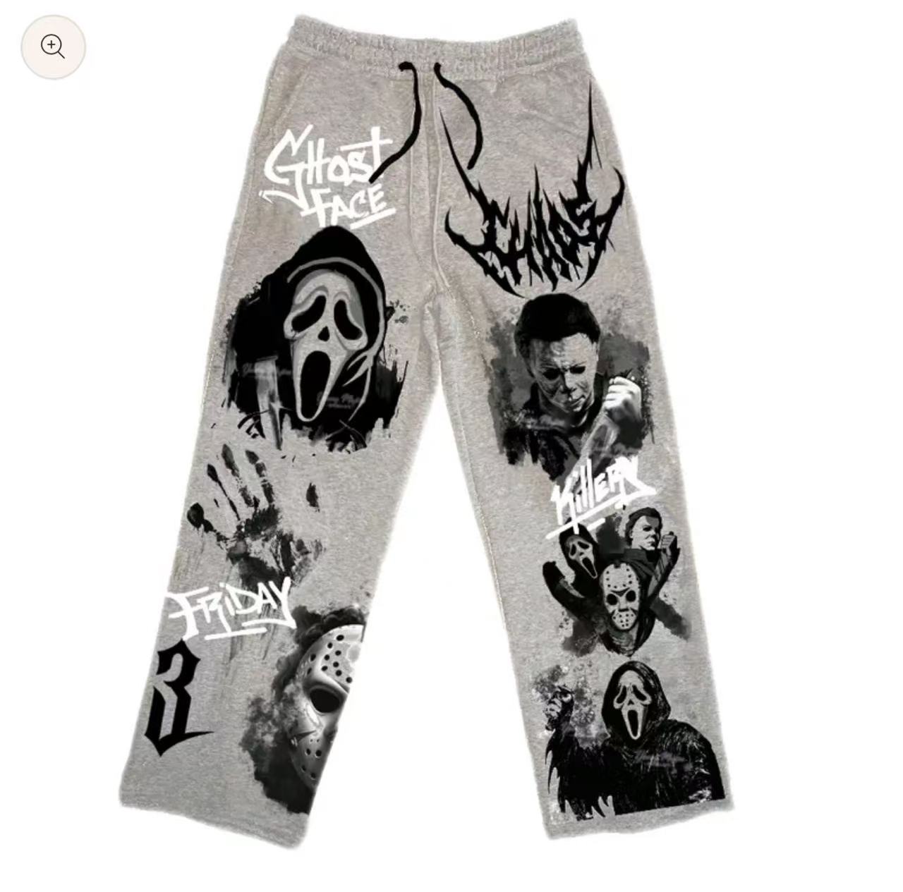 Women's Skull Print Straight-Leg Casual Pants