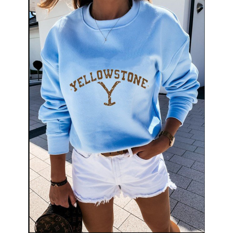3D Print Crewneck Pullover Hoodie Women's Casual Sweatshirt