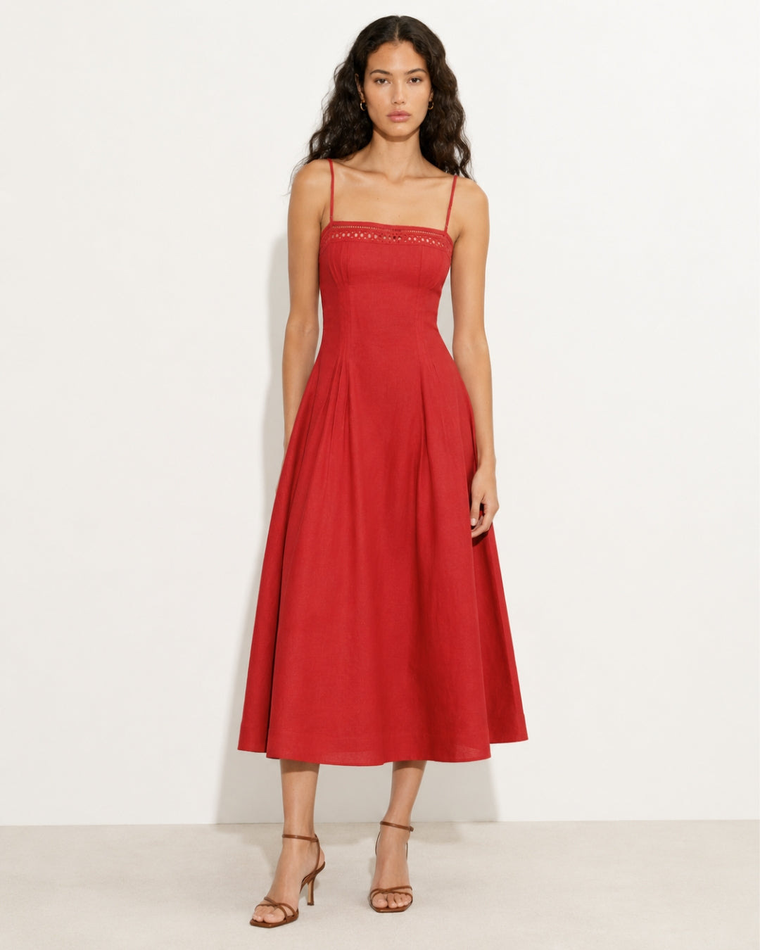 Floral Chiffon Open-Back Cami Maxi Dress