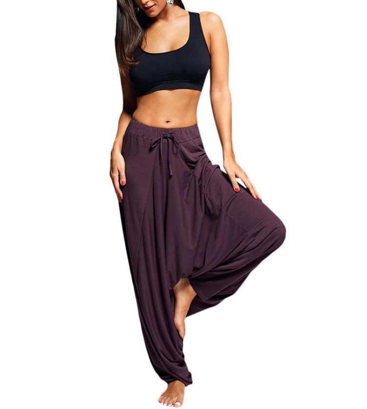 Relaxed Bohemian Balloon Pants Drop Crotch Harem Pants