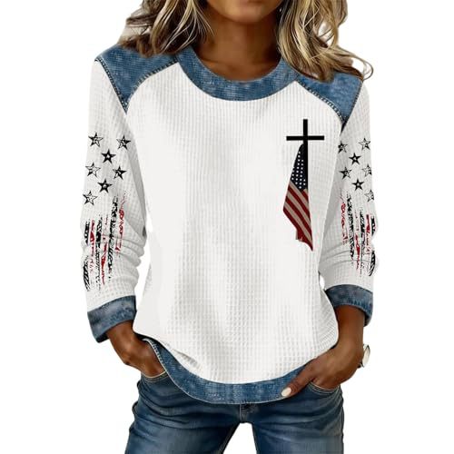 Women's USA Flag Letter Print Sweatshirt