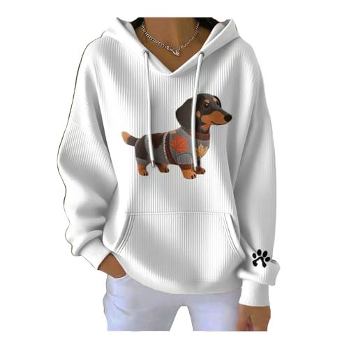 Women's Dachshund Dog Print Casual Hoodie