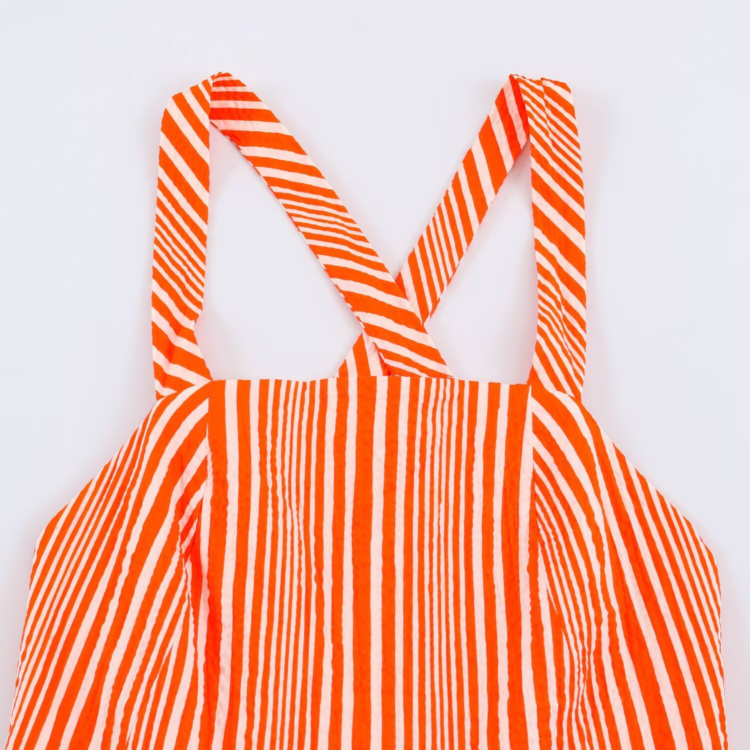 Striped Sleeveless Square Neck Long Dress
