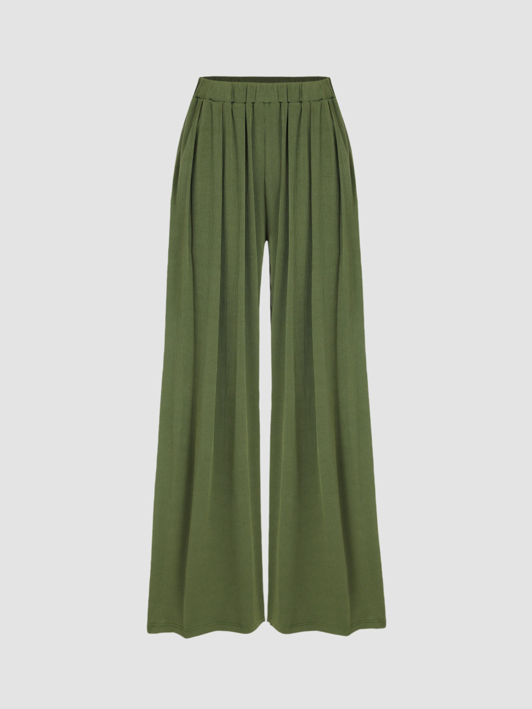 Women's Wide-Leg Stretch Elastic Waist Pants Plus Size Loose Casual
