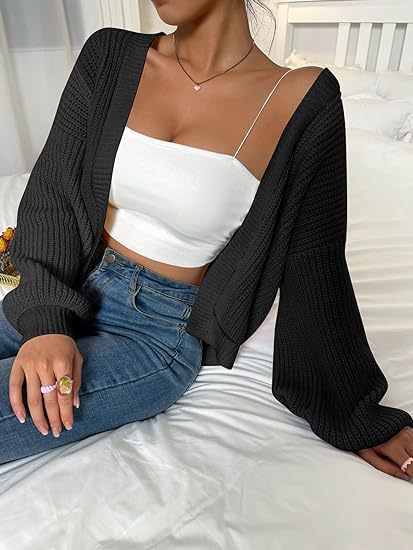 Colorblock Knit Cardigan Women's Long Sleeve Sweater