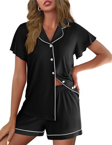 Women's Cuban Collar Polka Dot Leopard Print Short Sleeve Loungewear Set