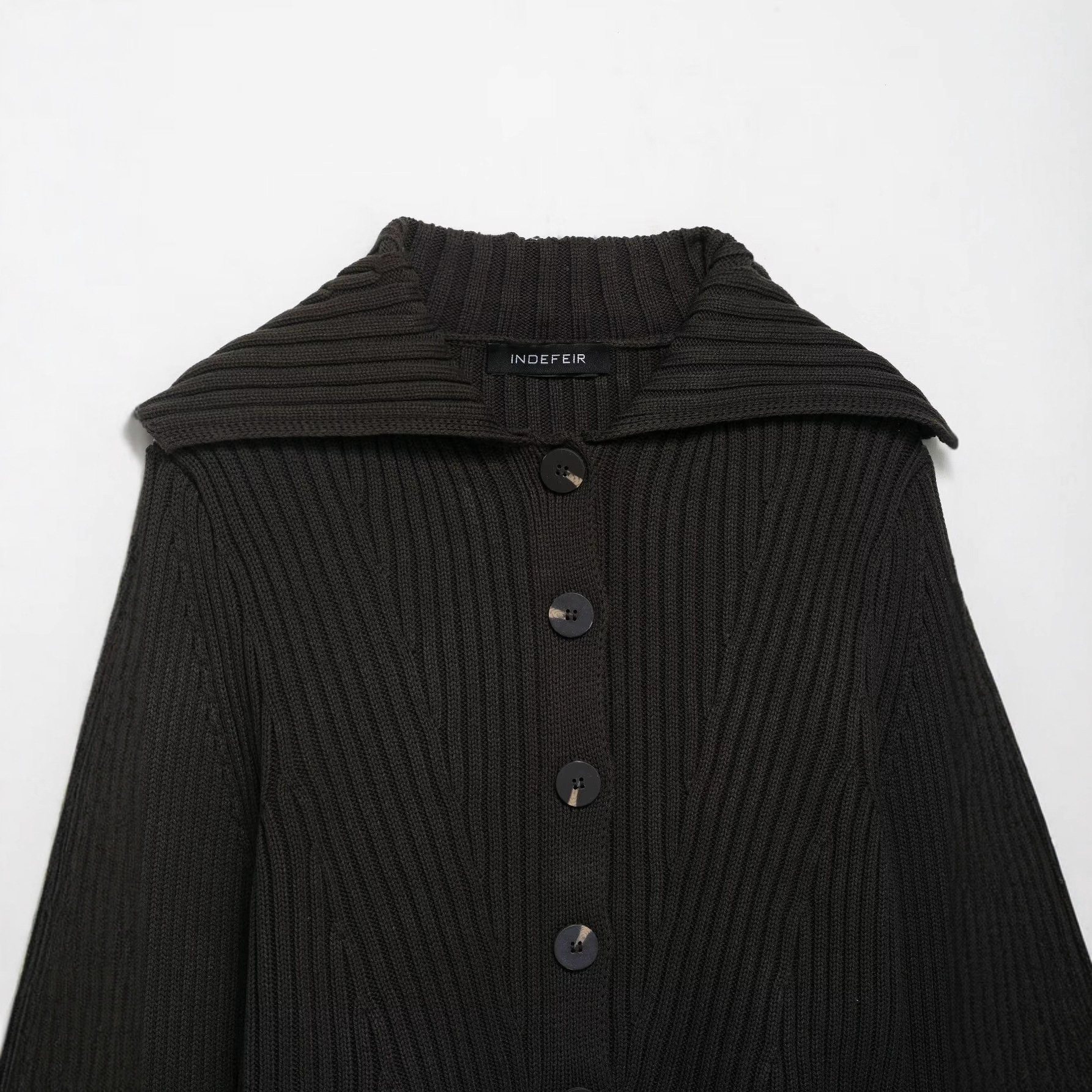 Women's Ribbed Button-Up Knit Cardigan Sweater